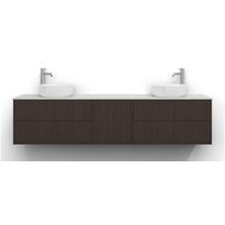 Allaskaappi Svedbergs Epos, 200x45cm, 2+1+2 ltk, svall, tumma saarni, push-open