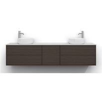 Allaskaappi Svedbergs Epos, 200x45cm, 2+1+2 ltk, jalusi, tumma saarni, push-open