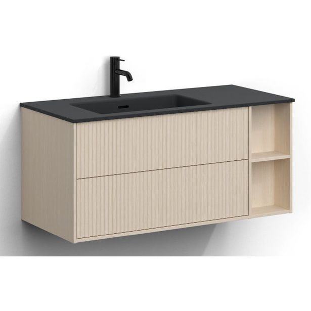 Allaskaappi altaalla Svedbergs Epos, 100x45cm, vasen, 2 ltk, push-open
