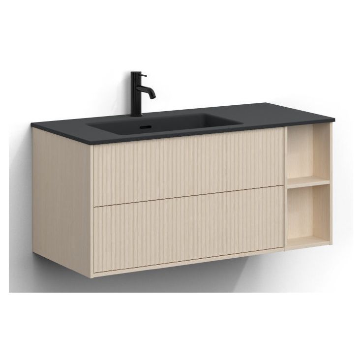 Allaskaappi altaalla Svedbergs Epos, 100x45cm, vasen, 2 ltk, push-open