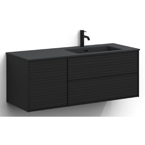 Allaskaappi altaalla Svedbergs Epos, 120x45cm, oikea, 2+1 ltk, push-open