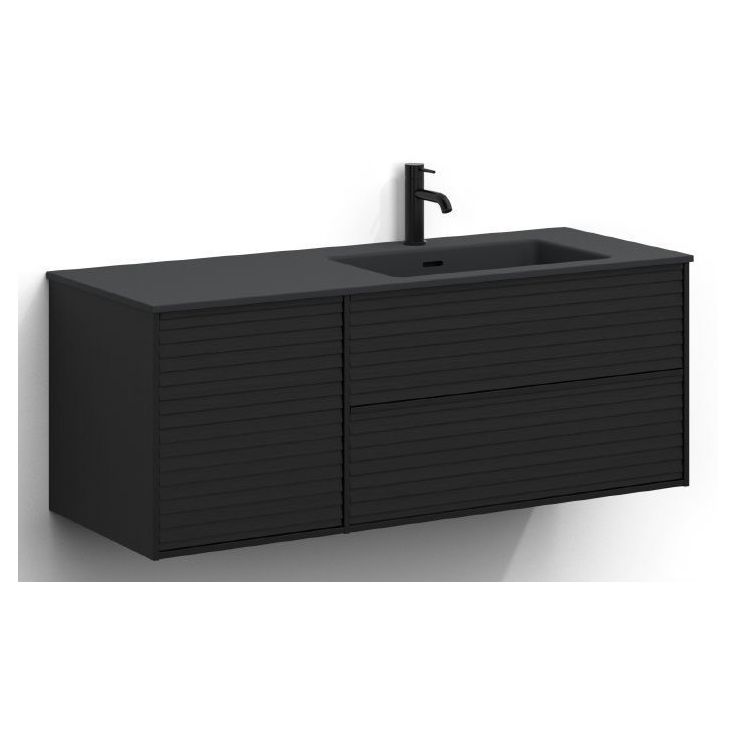 Allaskaappi altaalla Svedbergs Epos, 120x45cm, oikea, 2+1 ltk, push-open