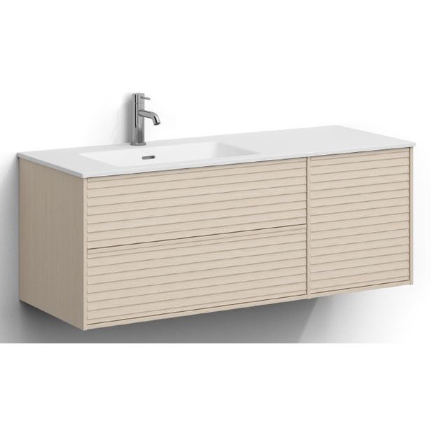 Allaskaappi altaalla Svedbergs Epos, 120x45cm, vasen, 2+1 ltk, push-open