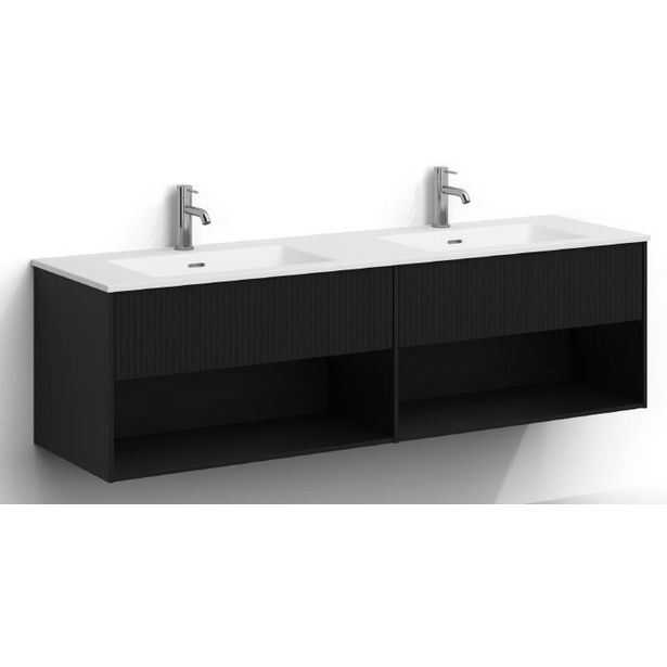 Allaskaappi kaksoisaltaalla Svedbergs Epos, 160x45cm, 1+1 ltk, push-open
