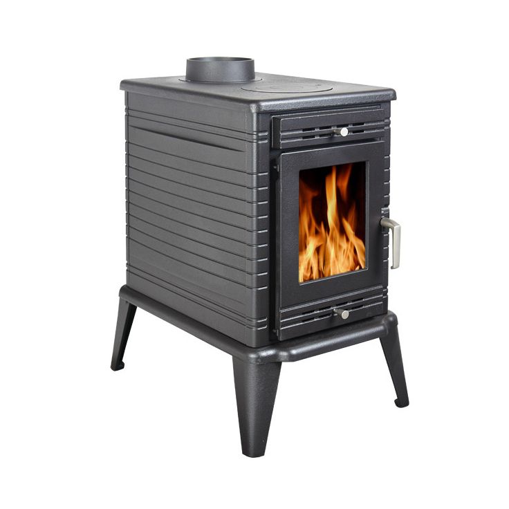 Valurautainen liesikamiina Elena Lux, 10kW, musta