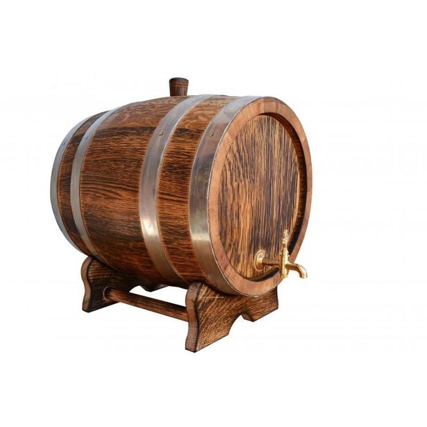 Tammitynnyri CiderMill, 10l, jalustalla ja hanalla, tumma