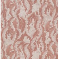 Tapetti Långelid/Von Brömssen Hares in hiding roosa 0.53x10.05m, non-woven