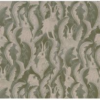 Tapetti Långelid/Von Brömssen Hares in hiding vihreä 0.53x10.05m, non-woven