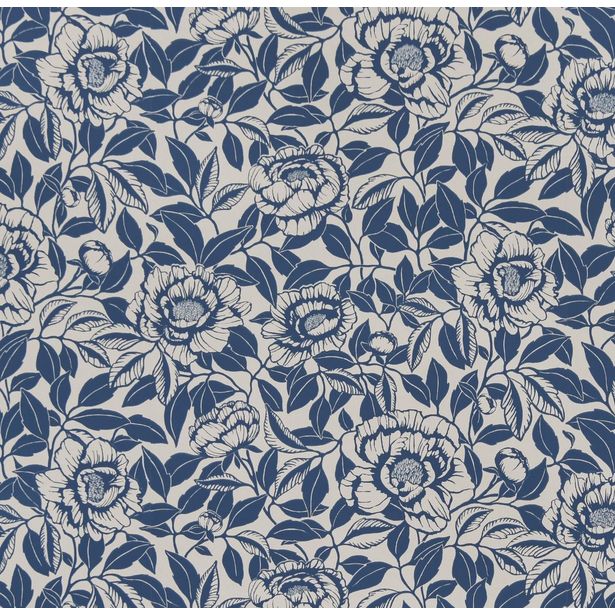Tapetti Långelid/Von Brömssen My peony garden tummansininen 0.53x10.05m, non-woven