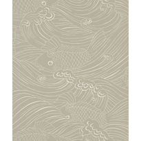 Tapetti Långelid/Von Brömssen Plenty more fish beige 0.53x10.05m, non-woven