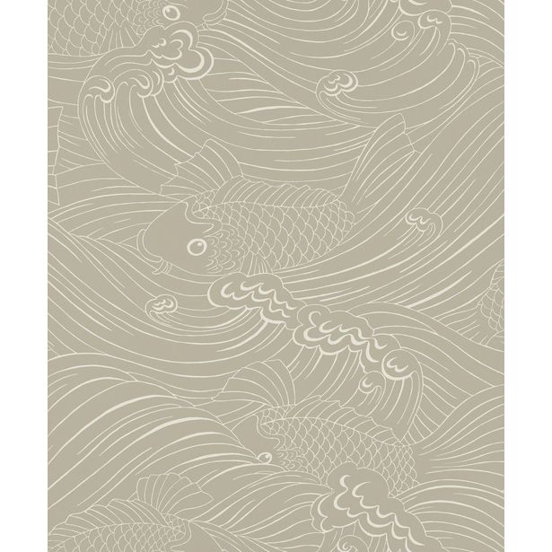 Tapetti Långelid/Von Brömssen Plenty more fish beige 0.53x10.05m, non-woven