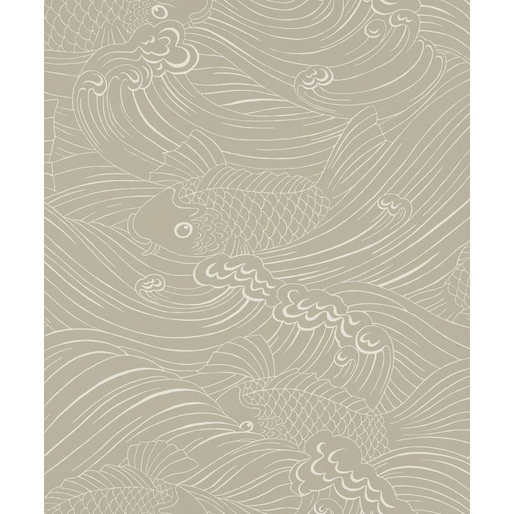 Tapetti Långelid/Von Brömssen Plenty more fish beige 0.53x10.05m, non-woven