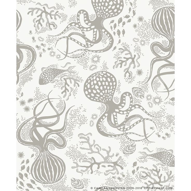 Lastenhuoneen tapetti Littlephant Aquatic harmaa 0.53x10.05m, non-woven