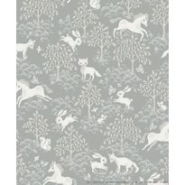 Tapetti Littlephant Fairytale fox vaaleansininen 0.53x10.05m, non-woven