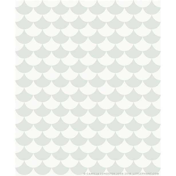 Tapetti Littlephant Waves vaaleanturkoosi 0.53x10.05m, non-woven