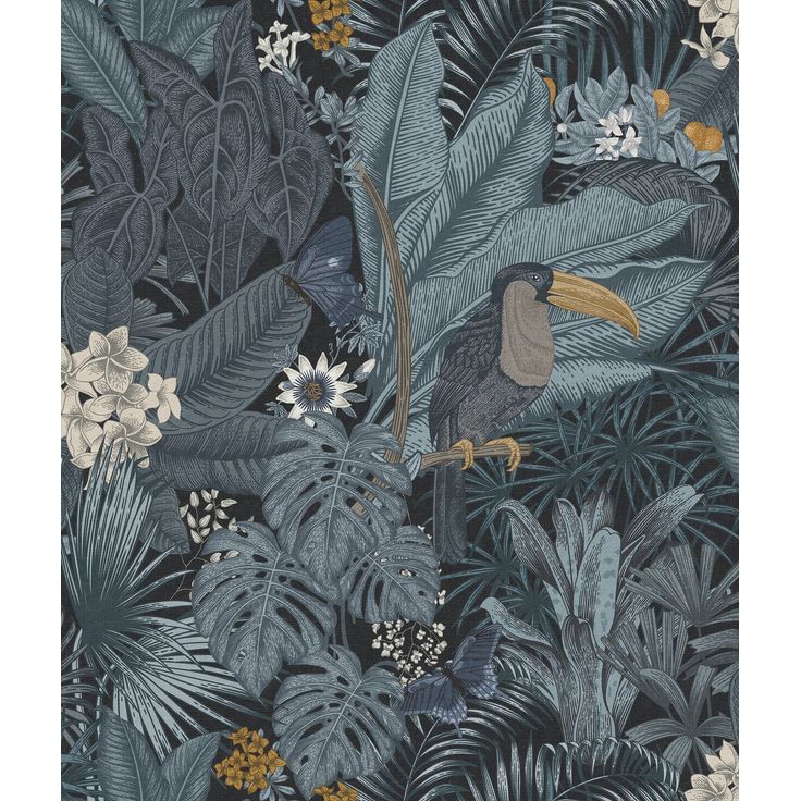 Tapetti Rebel Walls Furada Teal 0,50x10 m non-woven