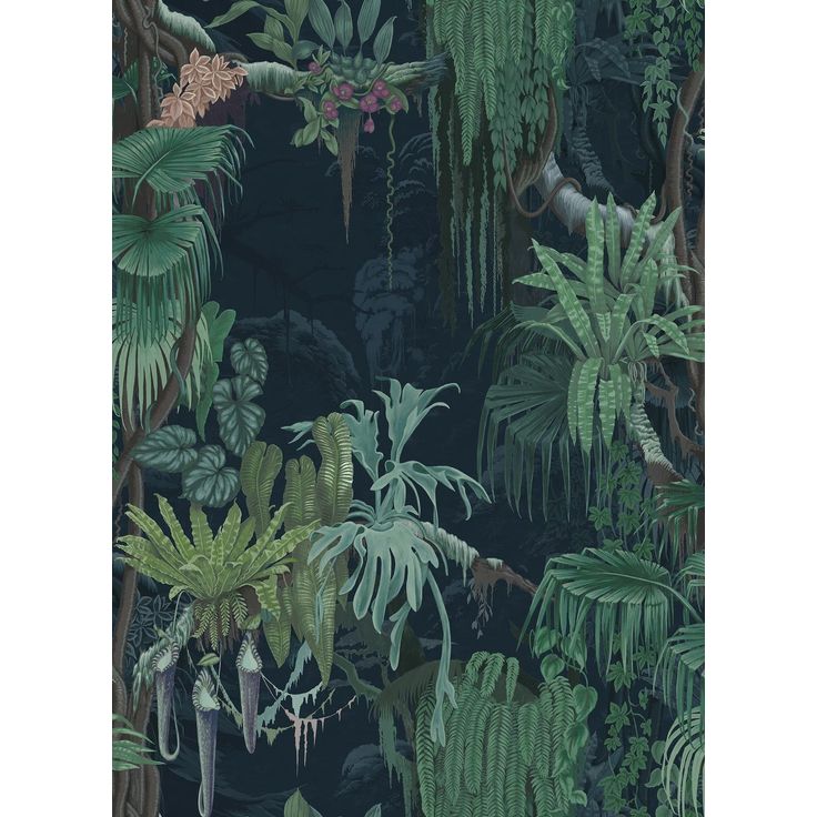 Tapetti Rebel Walls Madagascar Teal 0,50x10 m non-woven