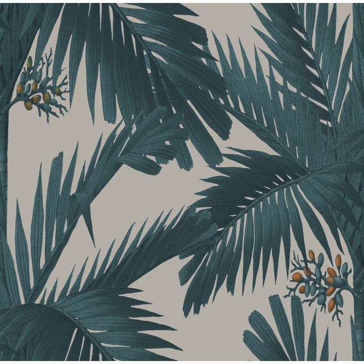 Tapetti Rebel Walls Palm Spring Teal 0,50x10 m non-woven