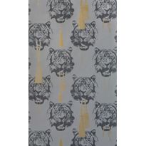 Tapetti Studio Lisa Bengtsson Coco tiger harmaa 0.53x10.05m, non-woven