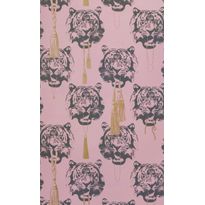 Tapetti Studio Lisa Bengtsson Coco tiger pinkki 0.53x10.05m, non-woven