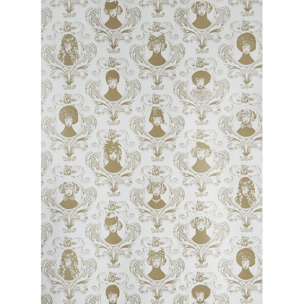 Tapetti Studio Lisa Bengtsson Tillsammans kulta 0.53x10.05m, non-woven