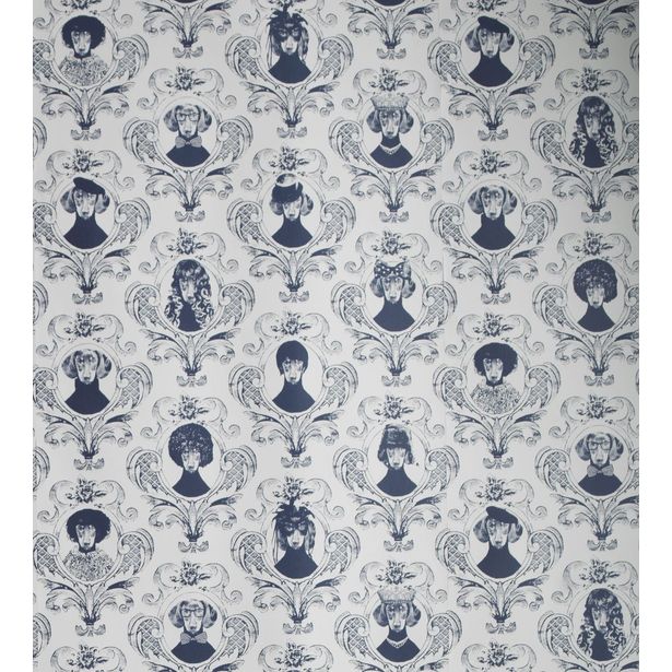 Tapetti Studio Lisa Bengtsson Tillsammans sininen 0.53x10.05m, non-woven