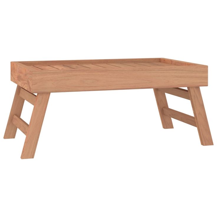 tarjotin Kokoontaitettava 55x35x25 cm täysi tiikki (40762)