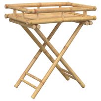 tarjotinpöytä Kokoontaitettava 60x40x68 cm bambu (66455)