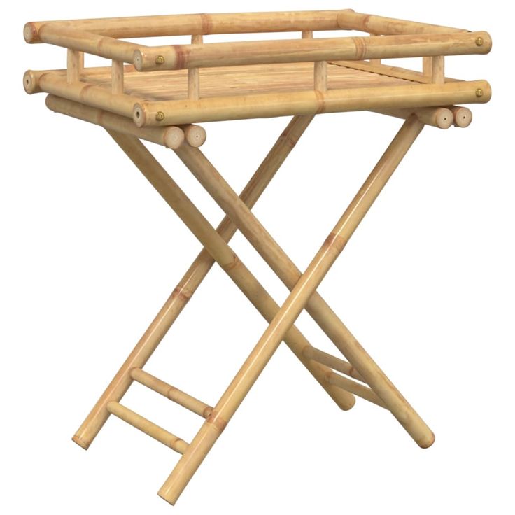 tarjotinpöytä Kokoontaitettava 60x40x68 cm bambu (66455)