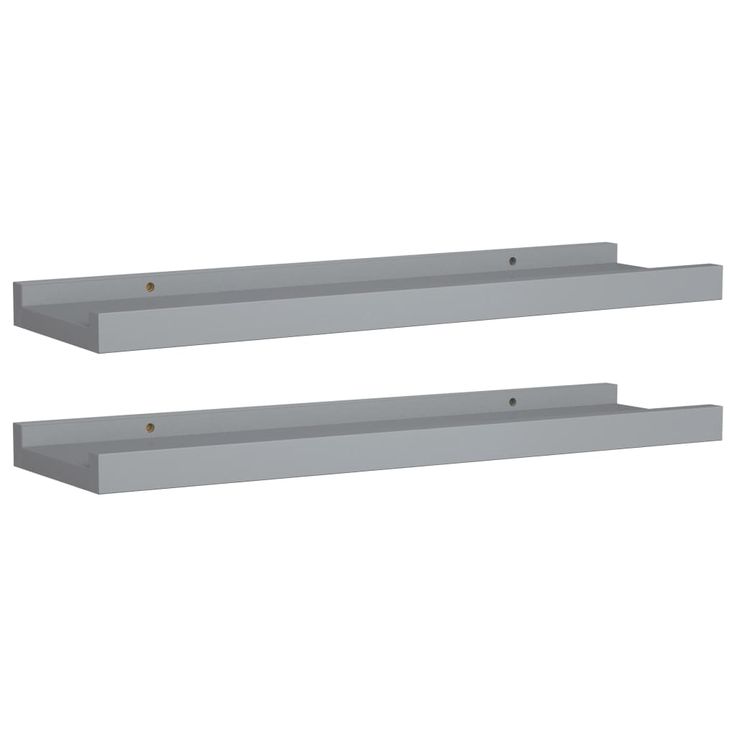 Tauluhyllyt 2 kpl harmaa 40x9x3 cm MDF (23934)