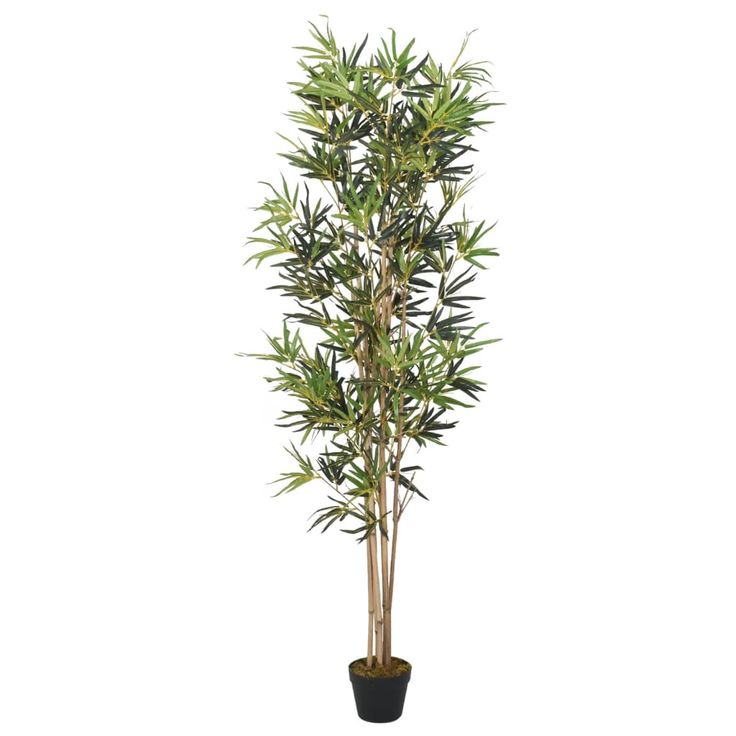 Tekokasvi bambupuu, 368 lehteä, 80 cm, vihreä