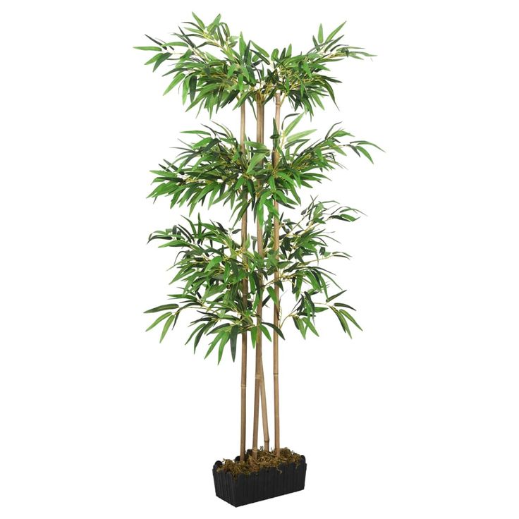 Tekokasvi bambupuu, 380 lehteä, 80 cm, vihreä