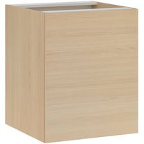 Kylpyhuoneen alakaappi Temal, syvyys 58cm, yhdellä ovella ja hyllyllä, eri vaihtoehtoja