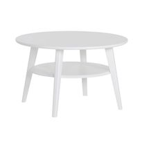 Sohvapöytä Tenstar Kodikas, Ø75cm, valkoinen