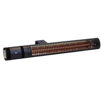 Terassilämmitin HEAT1 Eco High-line, ohut, 660-2000W, kaukosäädin, musta, Verkkokaupan poistotuote