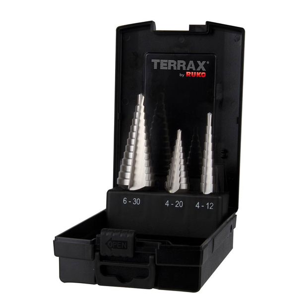 Porrasporanteräsarja Terrax Ø4-12/4-20/4-30mm, HSS