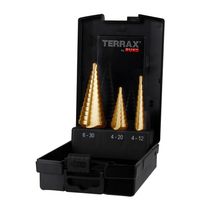 Porrasporanteräsarja Terrax Ø4-12/4-20/4-30mm, HSS-TiN