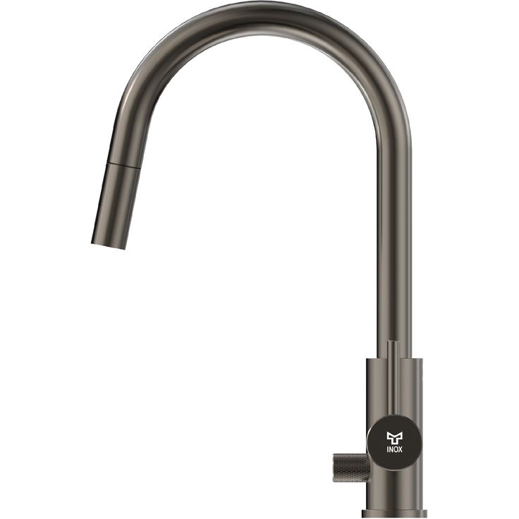 Keittiöhana INOX by Tammiholma Q1, C-putki, ulosvedettävä juoksuputki ja APK-venttiili, gun metal