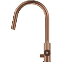 Keittiöhana INOX by Tammiholma Q1, ulosvedettävä juoksuputki ja APK-venttiili, ruusukulta