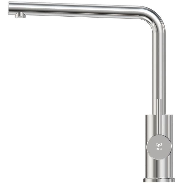 Keittiöhana INOX by Tammiholma Q1, L-putki, kiiltävä teräs