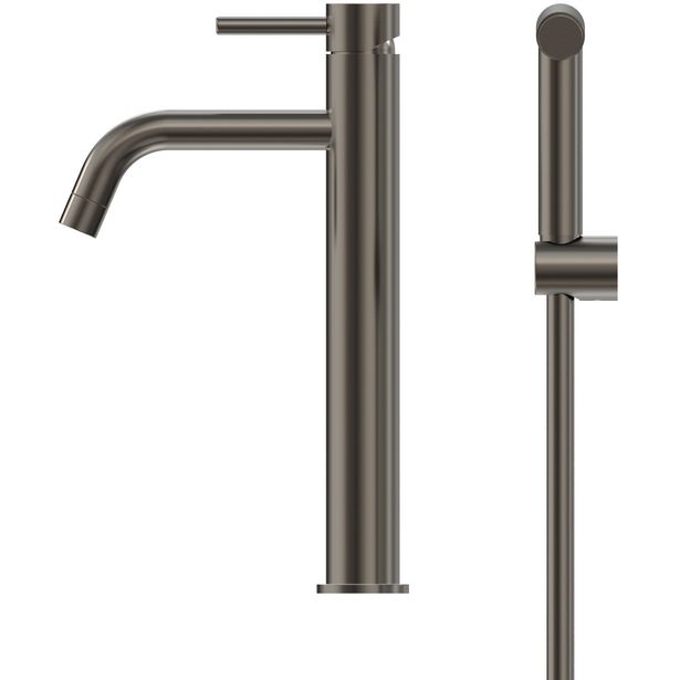 Pesuallashana INOX by Tammiholma Q1, korkea malli, bideesuihkulla, gun metal