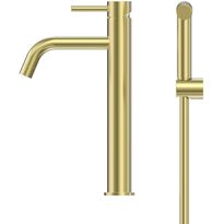 Pesuallashana INOX by Tammiholma Q1, korkea malli, bideesuihkulla, vaalea kulta