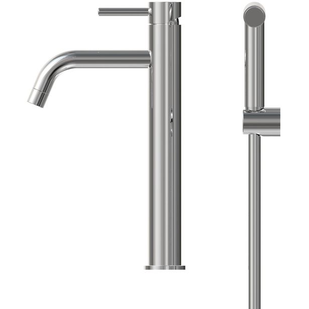 Pesuallashana INOX by Tammiholma Q1, korkea malli, bideesuihkulla, kiiltävä teräs