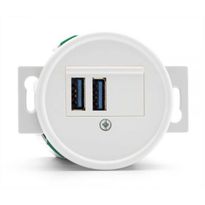 USB-latauspistorasia THPG, uppoasennettava, valkoinen, duroplast