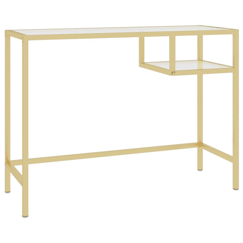 Tietokonepöytä läpinäkyvä 100x36x74 cm karkaistu lasi (31625)