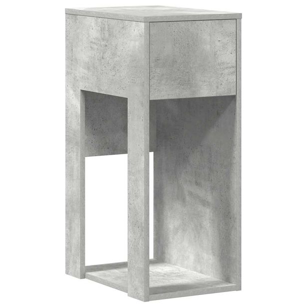 Tietokonetorniteline laatikolla Betonin harmaa 30x44x74 cm (58734)
