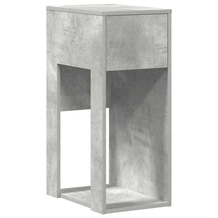 Tietokonetorniteline laatikolla Betonin harmaa 30x44x74 cm (58734)