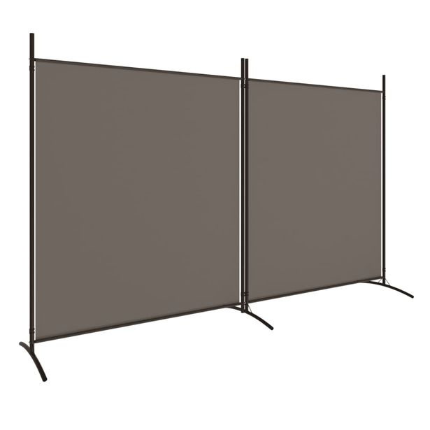 Tilanjakaja 2-paneelinen 348x180 cm antrasiitti (50276)