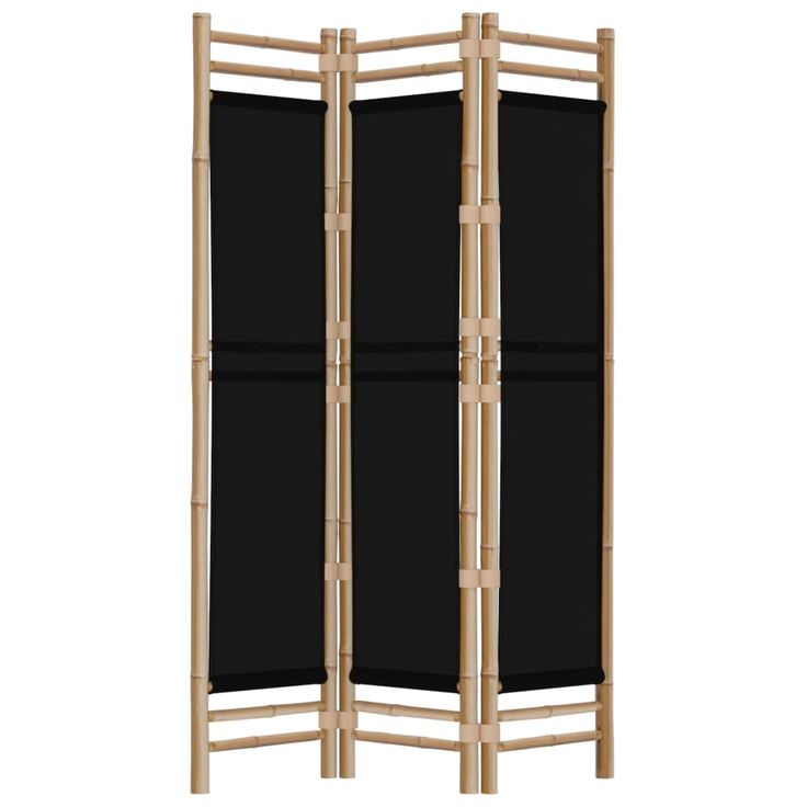 tilanjakaja 3 paneelia 120 cm Kokoontaitettava bambu ja kangas (50627)