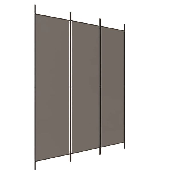 Tilanjakaja 3-paneelinen antrasiitti 150x200 cm kangas (50180)